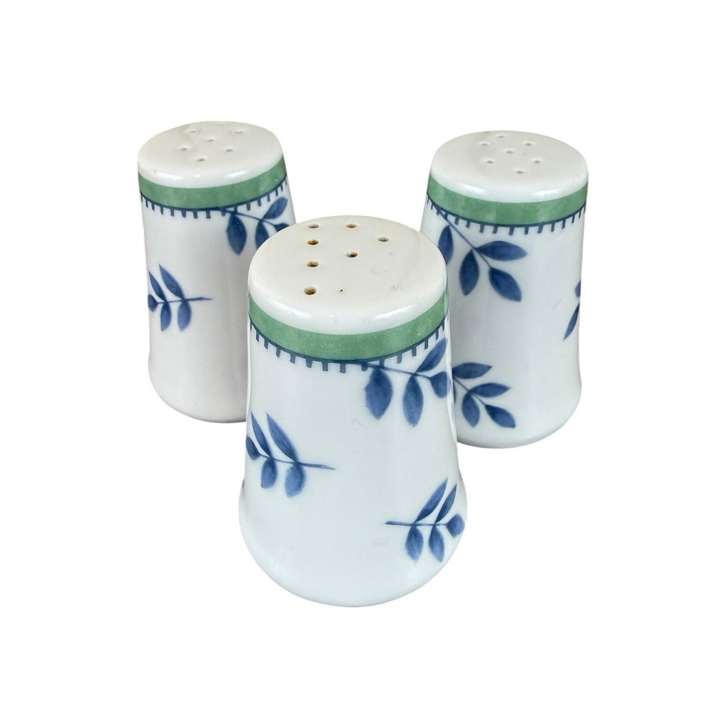 Set of THREE Villeroy and Boch Cornuche Salt Pepper Shakers (2 Salt/1 Pepper)
